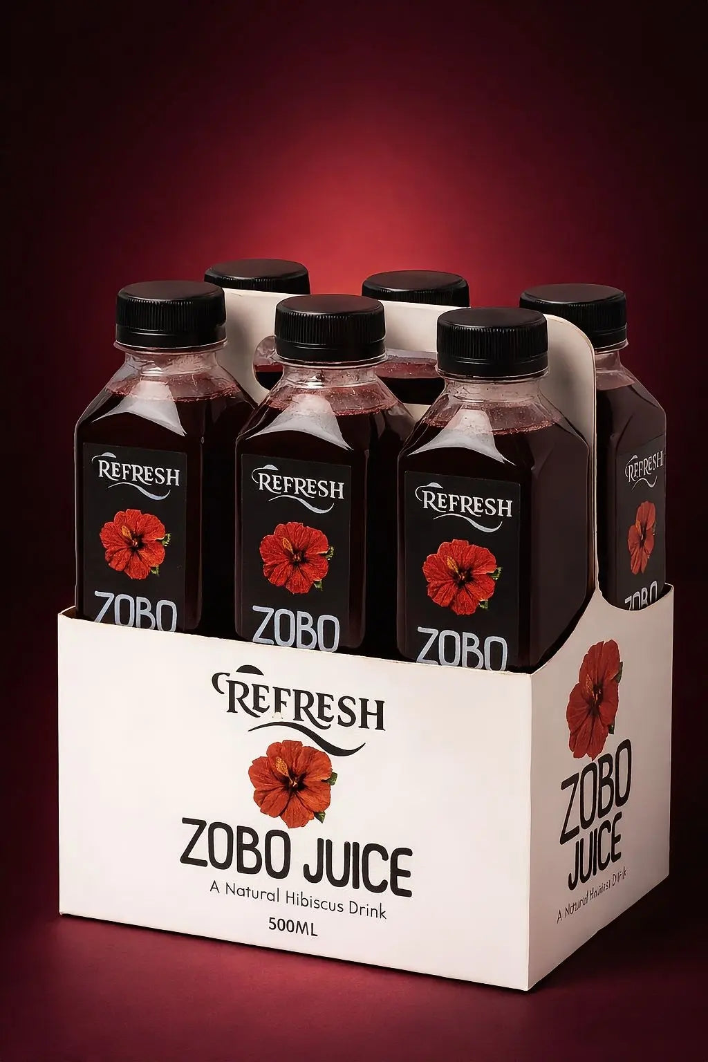 Refresh Zobo Hibiscus Drink – 6 Pack (500ml Each)